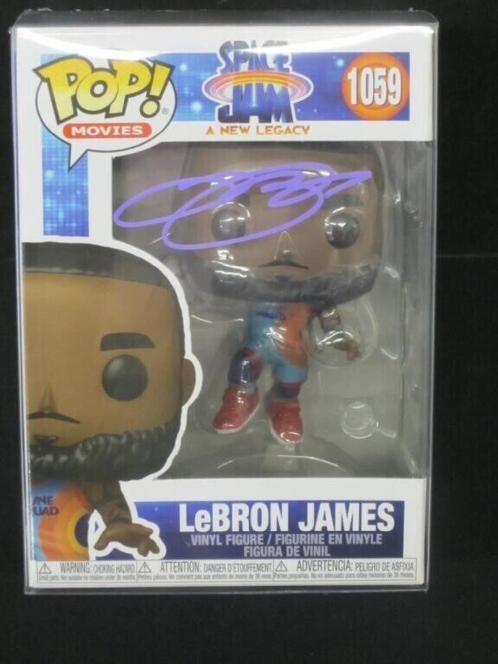 LeBron James signed Funko Pop! Vinyl: Space Jam - LeBron James #1059 w/COA